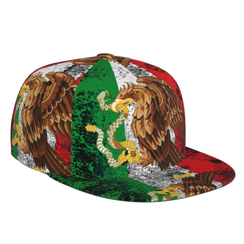 6928 Cute Mexico Flag Hat Mexican Flag Baseball Cap Cute Print Hat